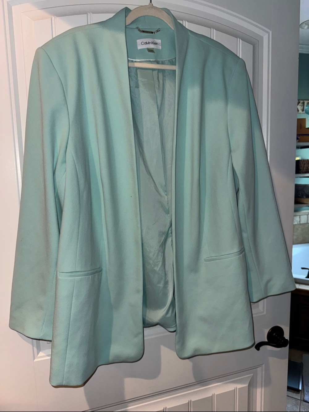 Calvin Klein Women's Light Green Blazer